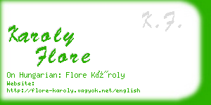 karoly flore business card